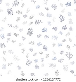 Dark Blue, Yellow vector seamless elegant template with leaves, branches. Illustration with doodles on abstract template. Pattern for trendy fabric, wallpapers.