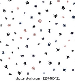 Dark Blue, Yellow vector seamless layout with bright snowflakes. Colorful snowflakes with gradient on abstract background. Pattern for trendy fabric, wallpapers.