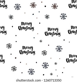 Dark Blue, Yellow vector seamless template with ice snowflakes. Modern geometrical abstract illustration with snowflakes. Template for business cards, websites.