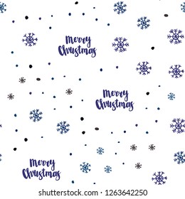 Dark Blue, Yellow vector seamless cover with beautiful snowflakes. Shining colorful illustration with snow in christmas style. Pattern for design of window blinds, curtains.