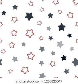 Dark Blue, Yellow vector seamless background with colored stars. Blurred decorative design in simple style with stars. Pattern for trendy fabric, wallpapers.