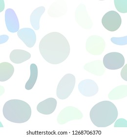 Dark Blue, Yellow vector seamless cover with circles. Blurred decorative design in abstract style with bubbles. Trendy design for wallpaper, fabric makers.