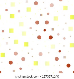 Dark Blue, Yellow vector seamless texture with disks, rectangles. Glitter abstract illustration with cubes, circles. Design for textile, fabric, wallpapers.