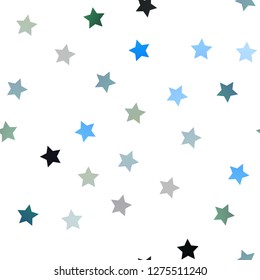 Dark Blue, Yellow vector seamless background with colored stars. Decorative shining illustration with stars on abstract template. Smart design for your business advert.