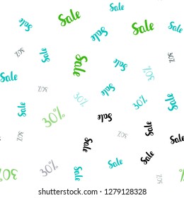 Dark Blue, Yellow vector seamless pattern with 30 percentage signs. Colorful set of  percentage signs in simple style. Backdrop for super sales on Black Friday.