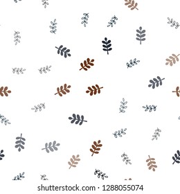 Dark Blue, Yellow vector seamless elegant template with leaves. Modern geometrical abstract illustration with leaves. Pattern for trendy fabric, wallpapers.
