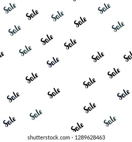 Dark Blue, Yellow vector seamless template with selling words. Colored words of sales with gradient on white background. Design for business ads, commercials.