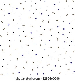 Dark Blue, Yellow vector seamless cover with spots, lines. Illustration with set of colorful abstract circles and lines. Pattern for design of window blinds, curtains.