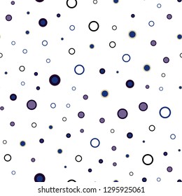 Dark Blue, Yellow vector seamless cover with spots. Modern abstract illustration with colorful water drops. Pattern for trendy fabric, wallpapers.