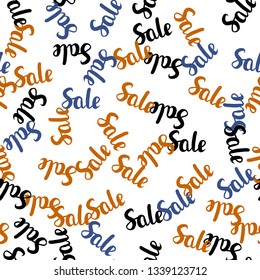 Dark Blue, Yellow vector seamless background with 70, 90 % signs of sales. Illustration with signs of sales on abstract template. Backdrop for ads, leaflets of Black Friday.