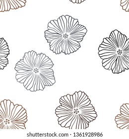 Dark Blue, Yellow vector seamless doodle pattern with flowers. Illustration with colorful abstract doodle flowers. Design for textile, fabric, wallpapers.