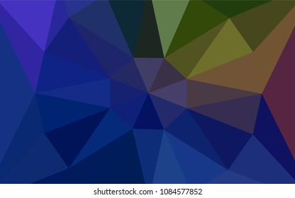 Dark Blue, Yellow vector shining triangular backdrop with a gem in a centre. Colorful illustration with gradient. A new texture for your web site.