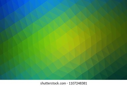 Dark Blue, Yellow vector shining triangle template. Brand new colored illustration in blurry style with gradient. Triangular pattern for your business design.