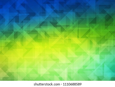 Dark Blue, Yellow vector shining hexagonal pattern. A sample with polygonal shapes. A completely new template for your business design.