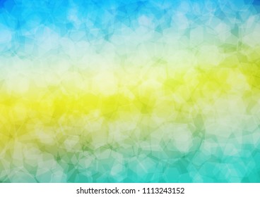 Dark Blue, Yellow vector shining hexagonal background. Shining illustration, which consist of hexagons. A completely new design for your business.
