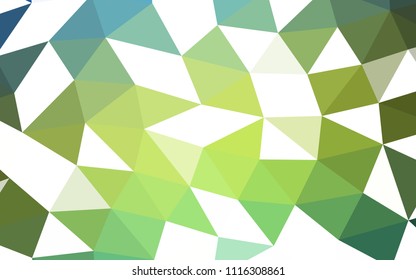 Dark Blue, Yellow vector shining hexagonal shining triangular. Shining colored illustration in a Brand new style. Triangular pattern for your business design.