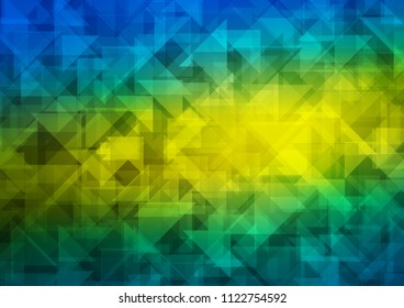 Dark Blue, Yellow vector shining triangular. Shining colored illustration in a Brand new style. The textured pattern can be used for background.