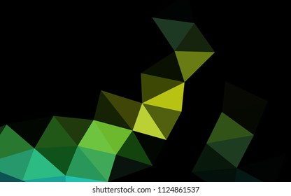 Dark Blue, Yellow vector shining hexagonal shining triangular. An elegant bright illustration with gradient. A completely new design for your business.