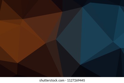 Dark Blue, Yellow vector shining triangular layout. Elegant bright polygonal illustration with gradient. A completely new design for your business.