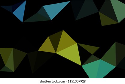 Dark Blue, Yellow vector shining hexagonal template. Shining colored illustration in a Brand new style. A completely new design for your business.