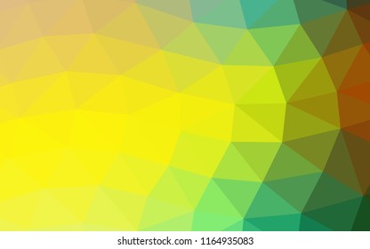 Dark Blue, Yellow vector shining hexagonal shining triangular. A sample with polygonal shapes. The elegant pattern can be used as part of a brand book.