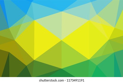 Dark Blue, Yellow vector shining hexagonal pattern. An elegant bright illustration with gradient. A new texture for your design.