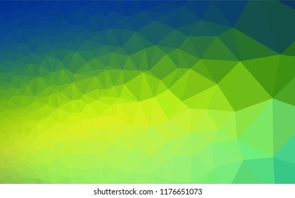 Dark Blue, Yellow vector shining hexagonal background. Creative illustration in halftone style with gradient. The best triangular design for your business.