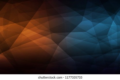 Dark Blue, Yellow vector shining triangular backdrop. A completely new color illustration in a polygonal style. Brand new design for your business.