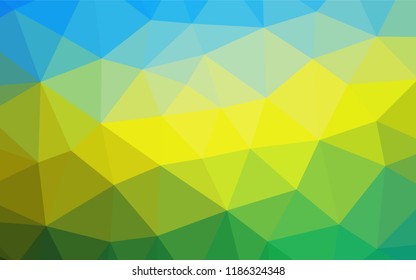Dark Blue, Yellow vector shining hexagonal background. A vague abstract illustration with gradient. The elegant pattern can be used as part of a brand book.