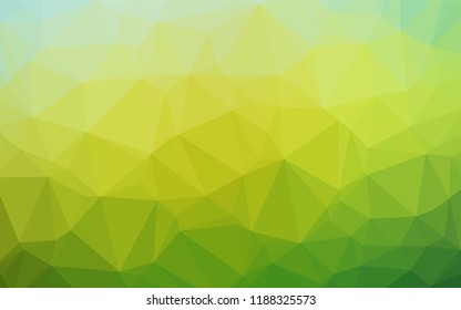 Dark Blue, Yellow vector shining hexagonal template. Geometric illustration in Origami style with gradient.  The textured pattern can be used for background.