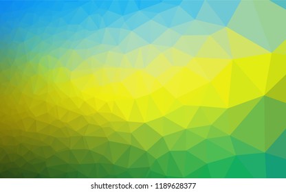 Dark Blue, Yellow vector shining hexagonal background. Creative illustration in halftone style with gradient. The elegant pattern can be used as part of a brand book.