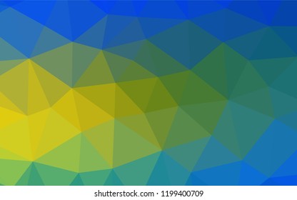 Dark Blue, Yellow vector shining hexagonal pattern. An elegant bright illustration with gradient. The textured pattern can be used for background.
