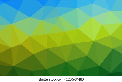 Dark Blue, Yellow vector shining hexagonal pattern. Creative geometric illustration in Origami style with gradient. A completely new design for your business.