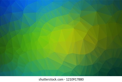 Dark Blue, Yellow vector shining hexagonal pattern. Colorful illustration in abstract style with gradient. Brand new design for your business.
