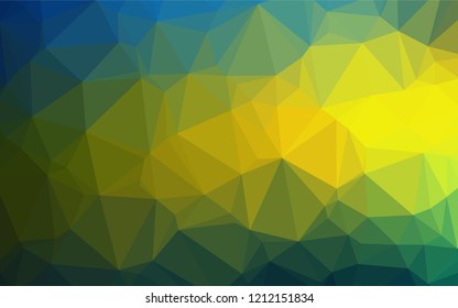 Dark Blue, Yellow vector shining hexagonal background. Shining colored illustration in a Brand new style. The template can be used as a background for cell phones.