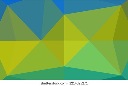 Dark Blue, Yellow vector shining hexagonal background. Colorful illustration in abstract style with gradient. Brand new style for your business design.