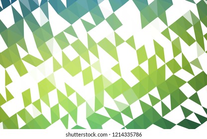 Dark Blue, Yellow vector shining hexagonal pattern. Creative geometric illustration in Origami style with gradient. The best triangular design for your business.