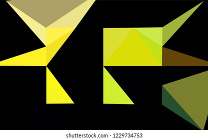 Dark Blue, Yellow vector shining hexagonal background. Colorful abstract illustration with gradient. Triangular pattern for your business design.