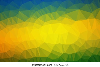 Dark Blue, Yellow vector shining hexagonal pattern. An elegant bright illustration with gradient. The textured pattern can be used for background.