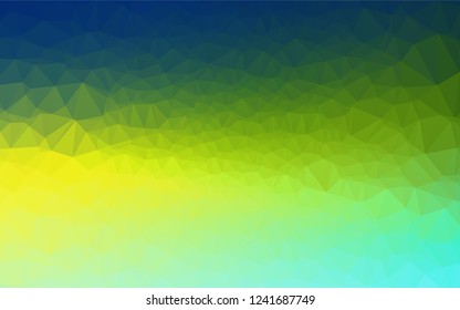 Dark Blue, Yellow vector shining hexagonal template. A sample with polygonal shapes. Brand new style for your business design.