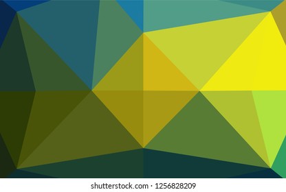 Dark Blue, Yellow vector shining hexagonal pattern. Colorful illustration in abstract style with gradient. The elegant pattern can be used as part of a brand book.