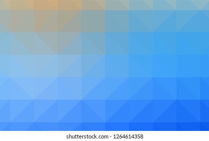 Dark Blue, Yellow vector shining triangular backdrop. Geometric illustration in Origami style with gradient.  New template for your brand book.