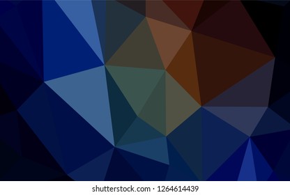 Dark Blue, Yellow vector shining triangular cover. A completely new color illustration in a polygonal style. Pattern for a brand book's backdrop.