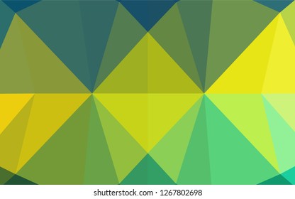 Dark Blue, Yellow vector shining hexagonal background. An elegant bright illustration with gradient. The textured pattern can be used for background.