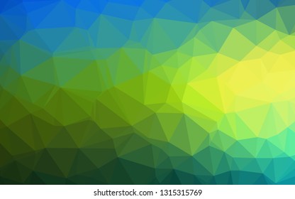 Dark Blue, Yellow vector shining triangular background. An elegant bright illustration with gradient. Textured pattern for background.