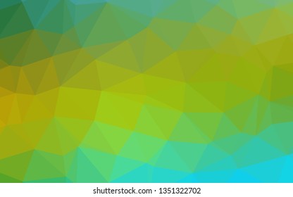 Dark Blue, Yellow vector shining triangular pattern. A completely new color illustration in a vague style. Elegant pattern for a brand book.