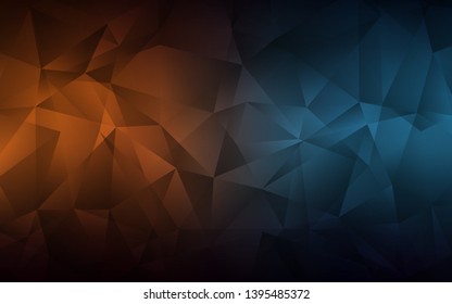 Dark Blue, Yellow vector shining triangular layout. Glitter abstract illustration with an elegant triangles. Brand new style for your business design.