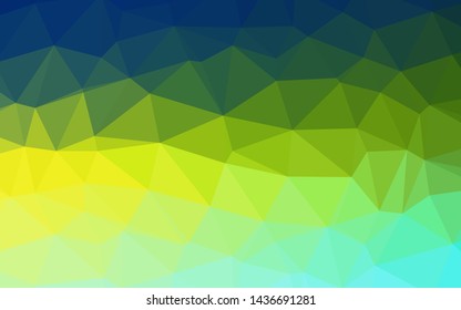 Dark Blue, Yellow vector shining triangular template. An elegant bright illustration with gradient. Polygonal design for your web site.