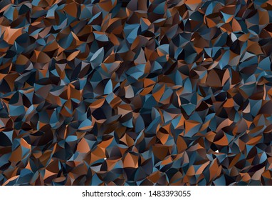 Dark Blue, Yellow vector shining triangular backdrop. Elegant bright polygonal illustration with gradient. New template for your brand book.
