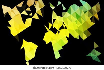 Dark Blue, Yellow vector shining triangular pattern. Modern geometrical abstract illustration with gradient. Completely new template for your business design.